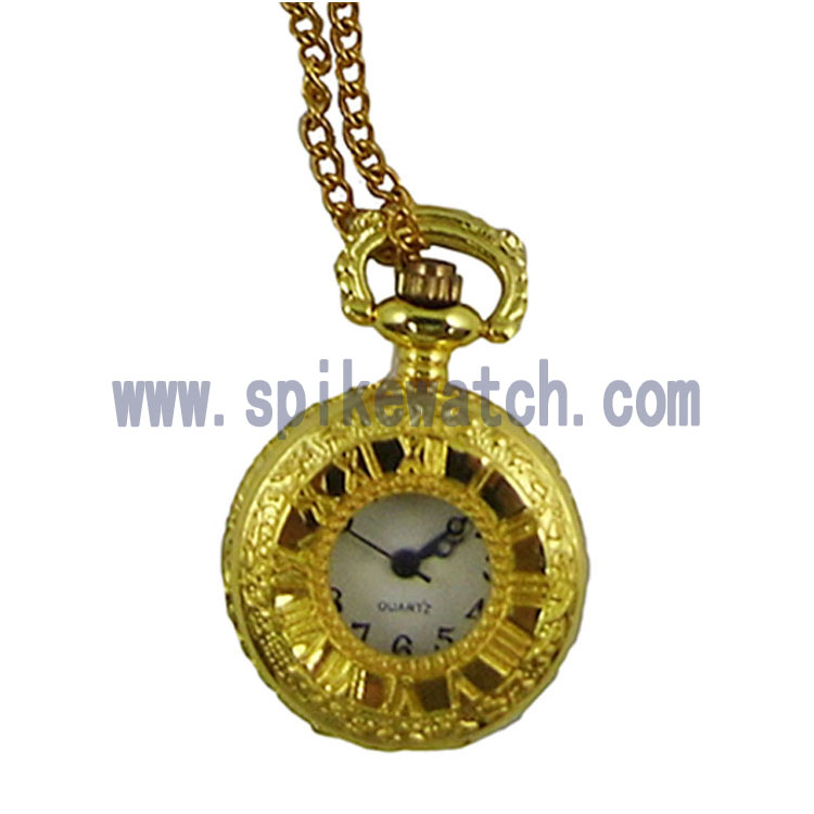 Gold plated pocket watch_SHIBA(SPIKE WATCH) ELECTORNICS FTY.