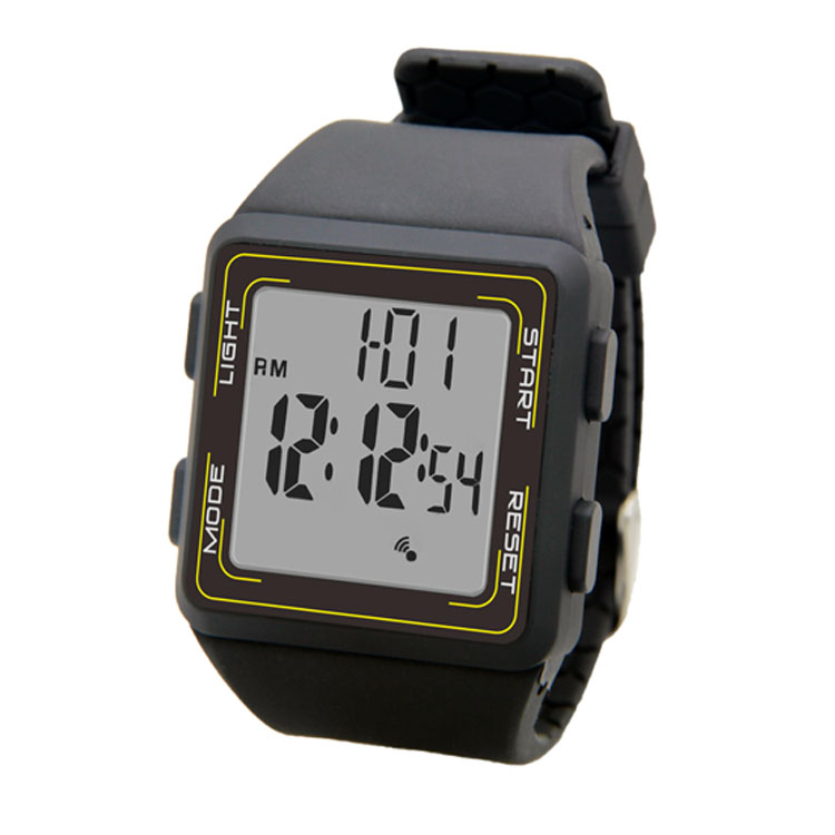 Square case heart rate monitor watch