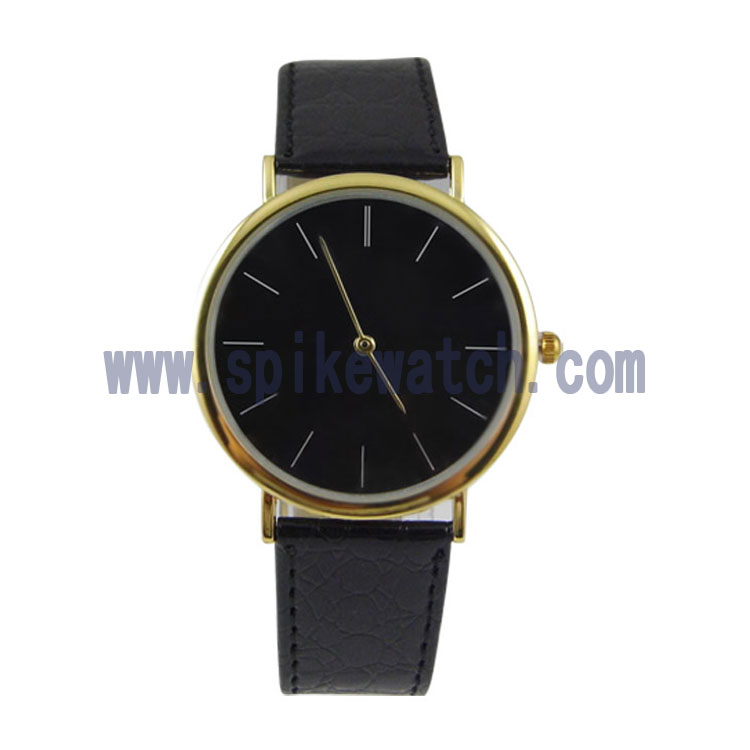 Leather wrist watch