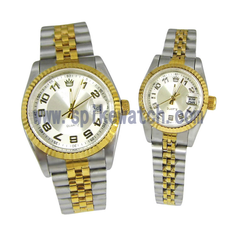 Silver and gold watch_SHIBA(SPIKE WATCH) ELECTORNICS FTY.