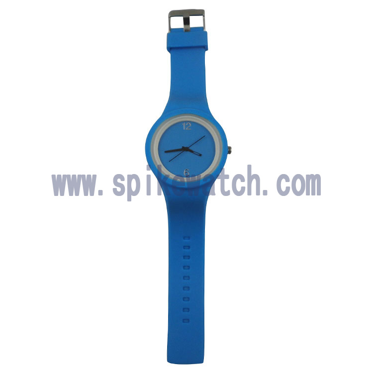 Round silicone watch