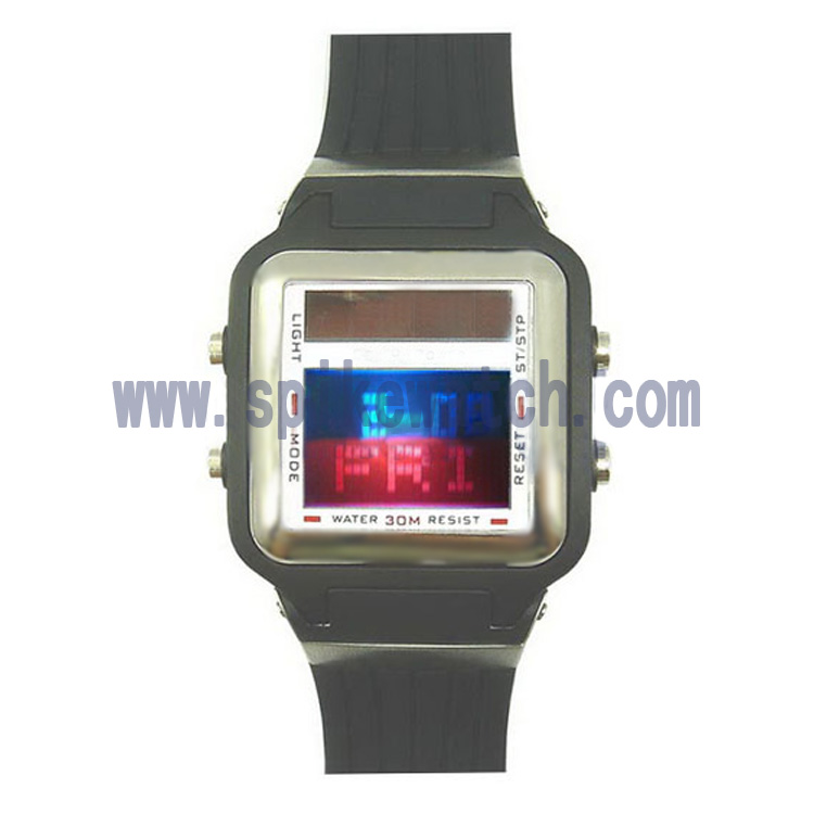 LED solar watch